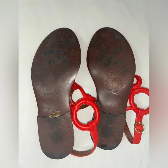 See by Chloe red leather sandals - Picture 8 of 10